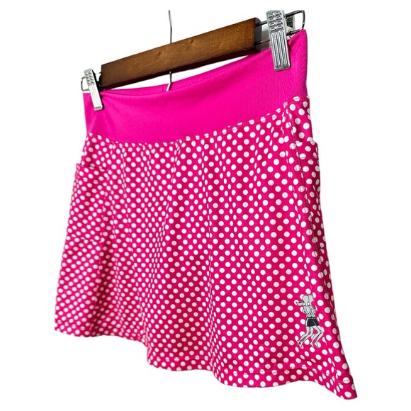 RunningSkirt Cerise Dot Athletic Skirt Size 2 (4-6) - Picture 2 of 7
